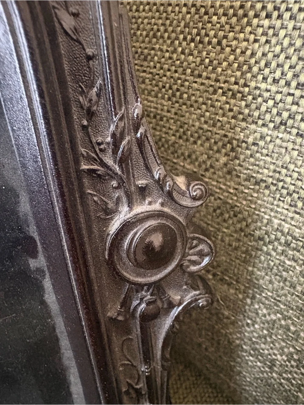 Stunning Antique Blackwood and metal Comedy Tragedy Masks Music frame